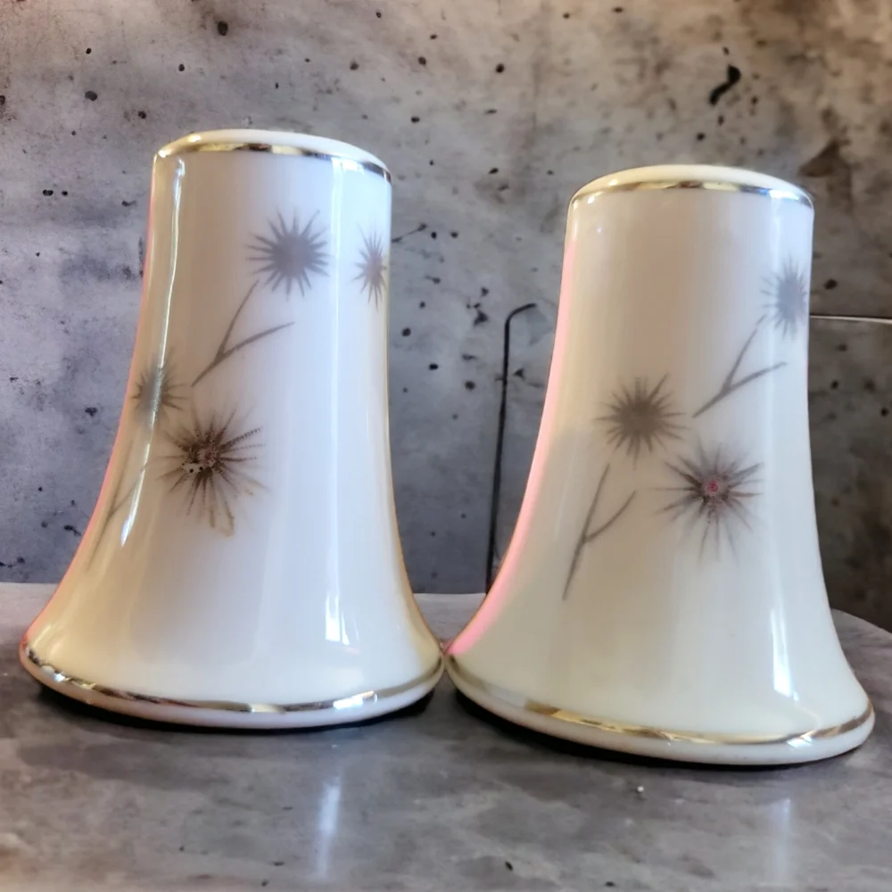 Vtg Platinum Star Burst Creative Salt & Pepper Shaker #1014